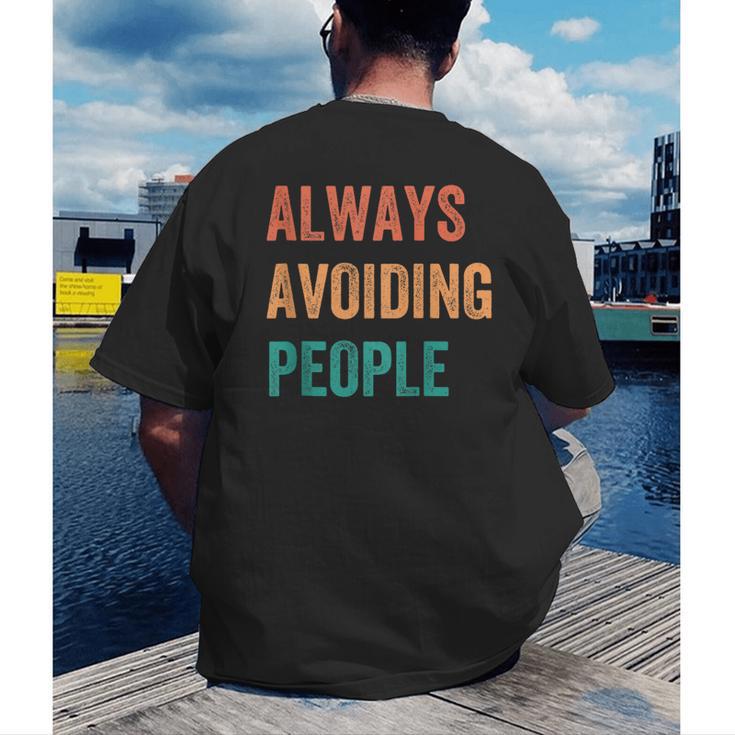 Always Avoiding People Shy Introvert Men's Back Print T-Shirt