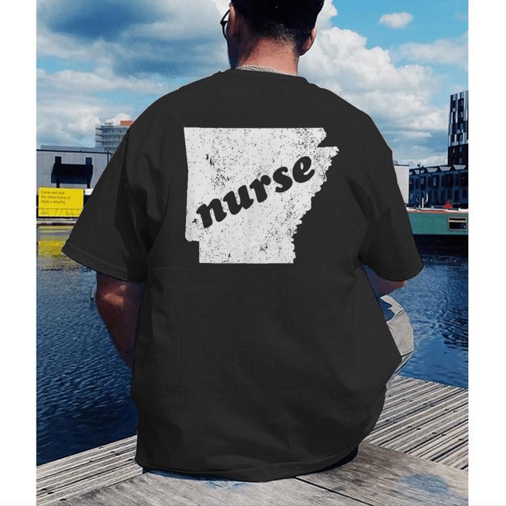 Arkansas Nursing Nurse Graduation Men's Back Print T-Shirt