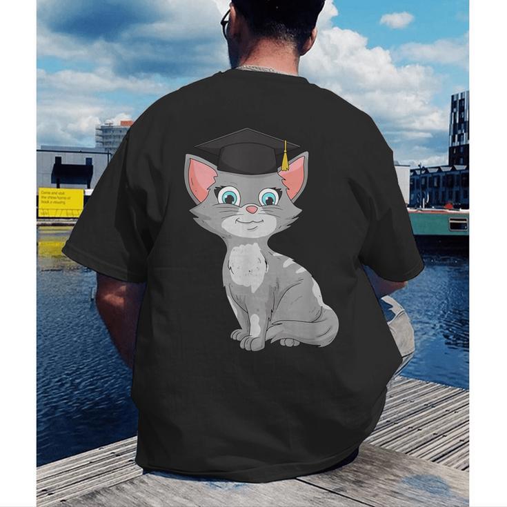 Bachelor Master Cats Graduation 2026 Graduate Men's Back Print T-Shirt