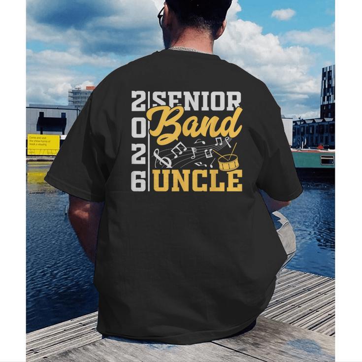 Band Senior Uncle Class Of 2026 Graduation Graduate Men's Back Print T-Shirt