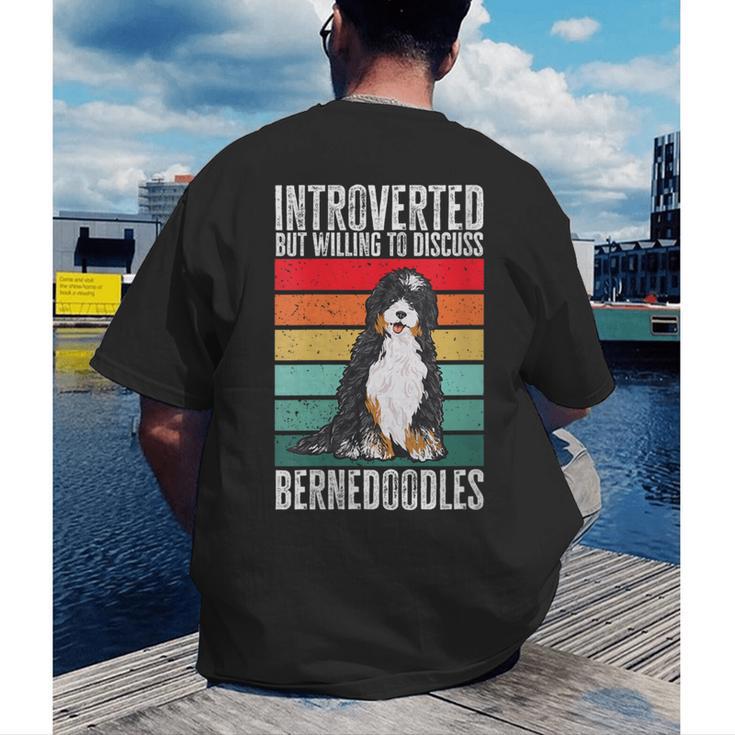 Bernedoodle Dog Introvert Bernedoodle Men's Back Print T-Shirt Bernedoodle Dog Introvert Bernedoodle Men's Back Print T-Shirt