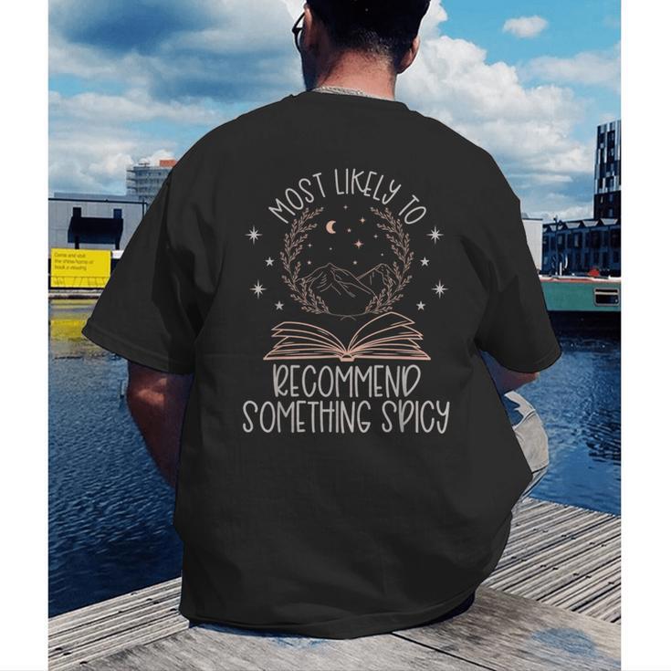 Book Club Shirts For Women Most Likely To Spicy Books Men's Back Print T-Shirt
