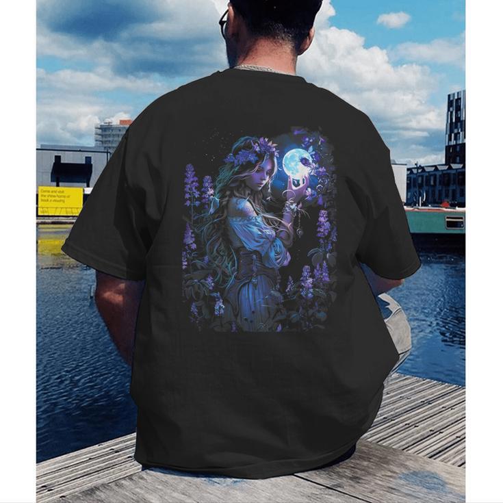 Book Fantasy Art Beautiful Elf Princess Fairy Men's Back Print T-Shirt