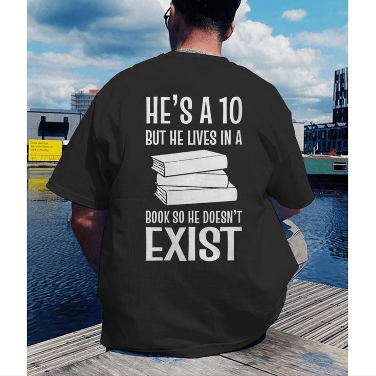 Book Lover Quotes Book Enthusiast Men's Back Print T-Shirt