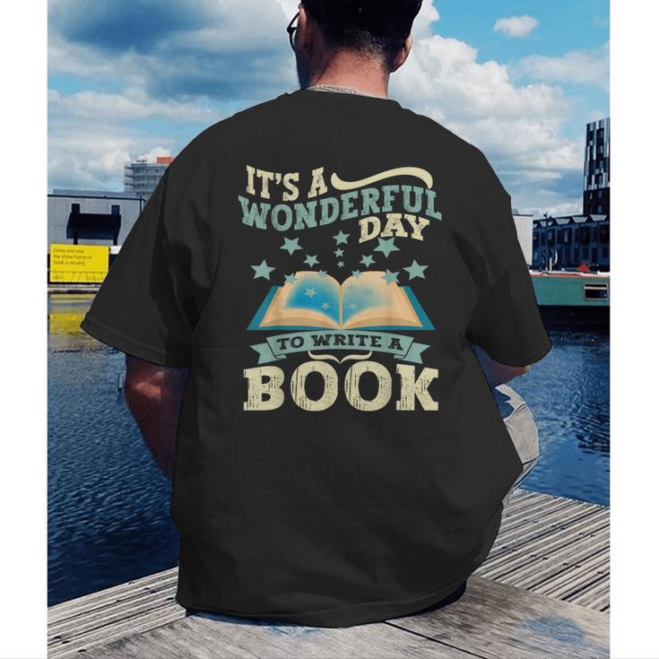 Book Lover Writer Author Men's Back Print T-Shirt
