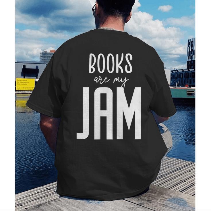 Books Are My Jam Graphic For Introverts Men's Back Print T-Shirt