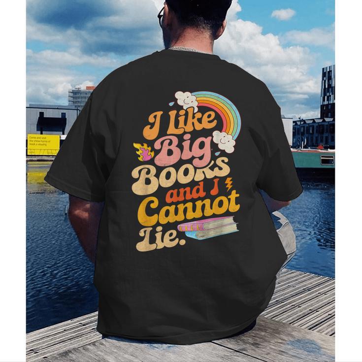 Books Reading Lover Bookworm Nerd Librarian Book Reader Men's Back Print T-Shirt