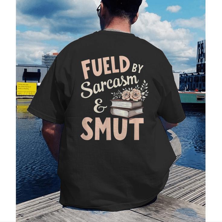 Bookworm Fueled By Sarcasm And Smut Book Reading Men's Back Print T-Shirt