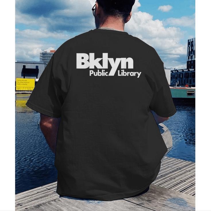 Brooklyn Public Library NY New York Neighborhood Book Lover Men's Back Print T-Shirt