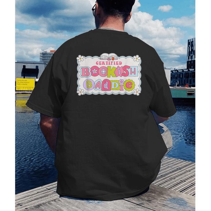 Certified Bookish Baddie Cute Book Lover Men's Back Print T-Shirt
