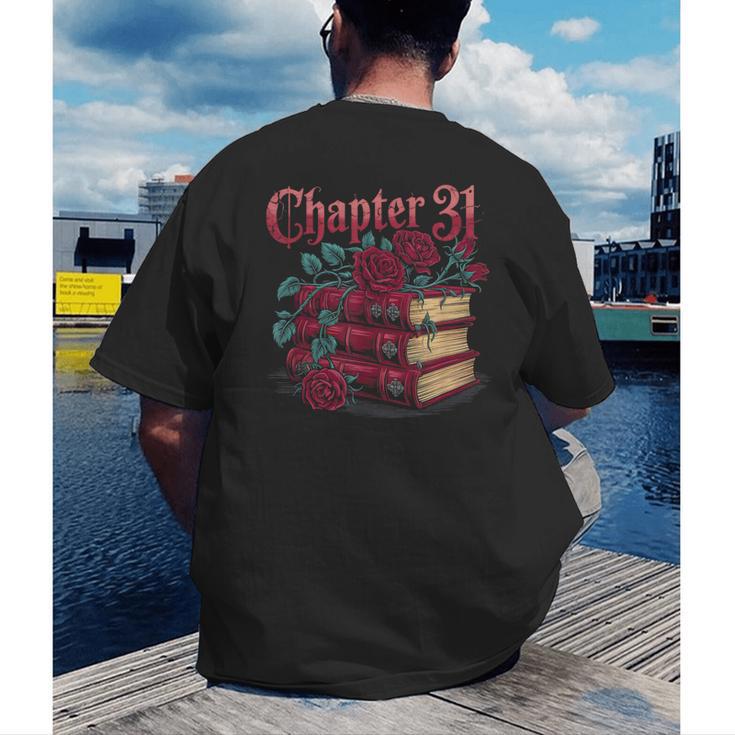Chapter 31 Gothic 31st Birthday Book Lover Dark Romance Men's Back Print T-Shirt Chapter 31 Gothic 31st Birthday Book Lover Dark Romance Men's Back Print T-Shirt