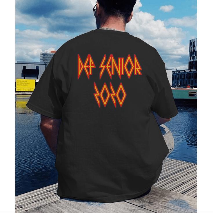 Class Of 2020 Senior 80s And 90s Rock Style Graduation Men's Back Print T-Shirt