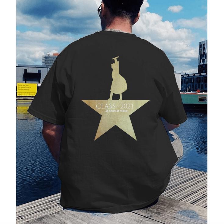 Class Of 2021 Senior Year Musical Style Graduation For Grad Men's Back Print T-Shirt