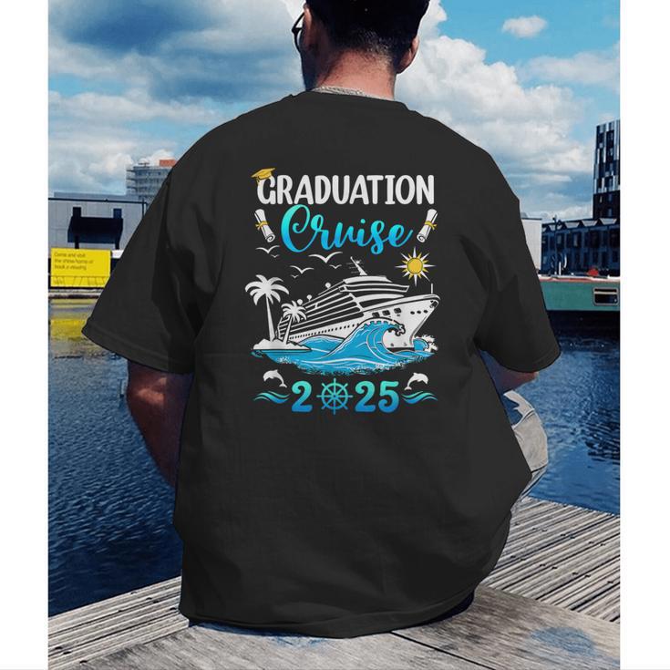 Class Of 2025 Graduation Cruise Senior Graduates Vacation Men's Back Print T-Shirt