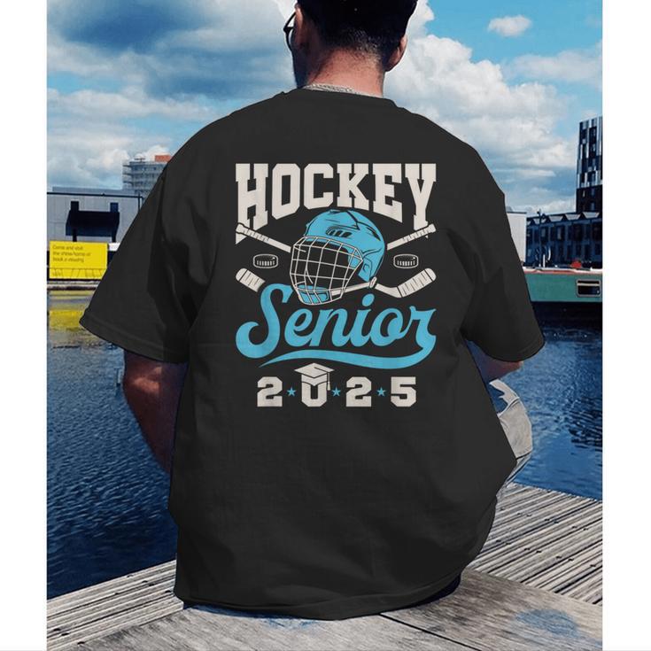 Class Of 2025 Hockey Senior Graduation Graduate Grad Men's Back Print T-Shirt