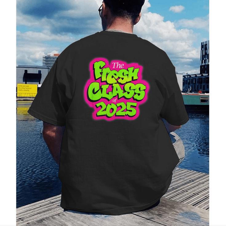 Class Of 2025 Senior Fresh 90s TV Style Retro Graduation Men's Back Print T-Shirt