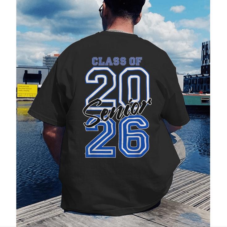 Class Of 2026 Senior Graduation High School And College Grad Men's Back Print T-Shirt
