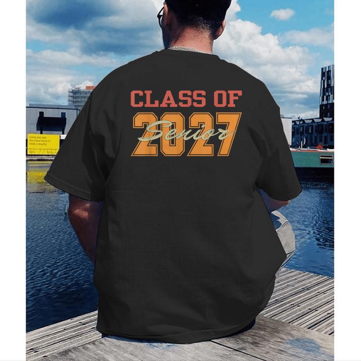 Class Of 2027 Graduation Senior Back To School 2026 Graduat Men's Back Print T-Shirt