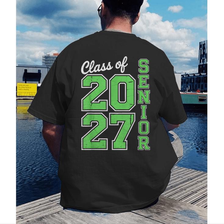 Class Of 2027 Senior 27 High School Graduation Senior 2027 Men's Back Print T-Shirt