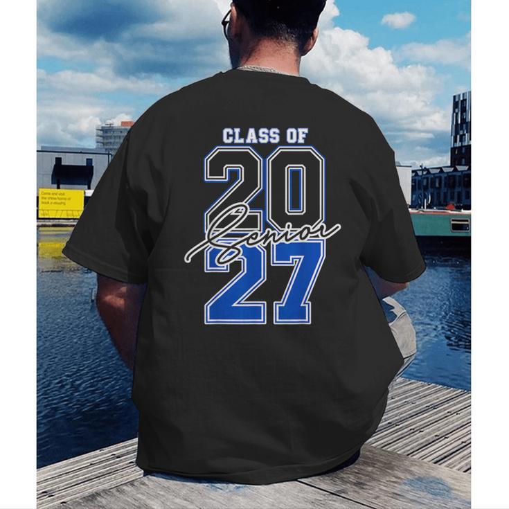 Class Of 2027 Senior 2027 Graduation Men's Back Print T-Shirt