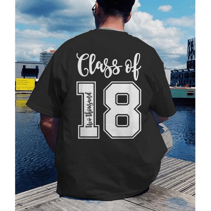 Class Of Two Thousand 18 Shirt Graduation T-Shirt Men's Back Print T-Shirt