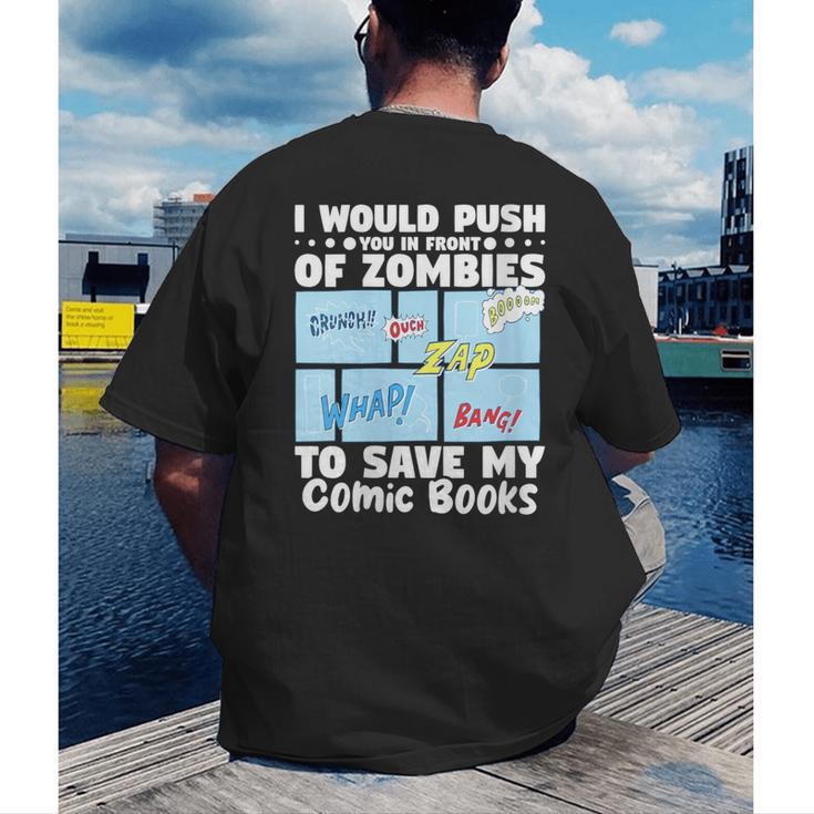 Comics Collecting Book Collector Guide Comics Lover Men's Back Print T-Shirt