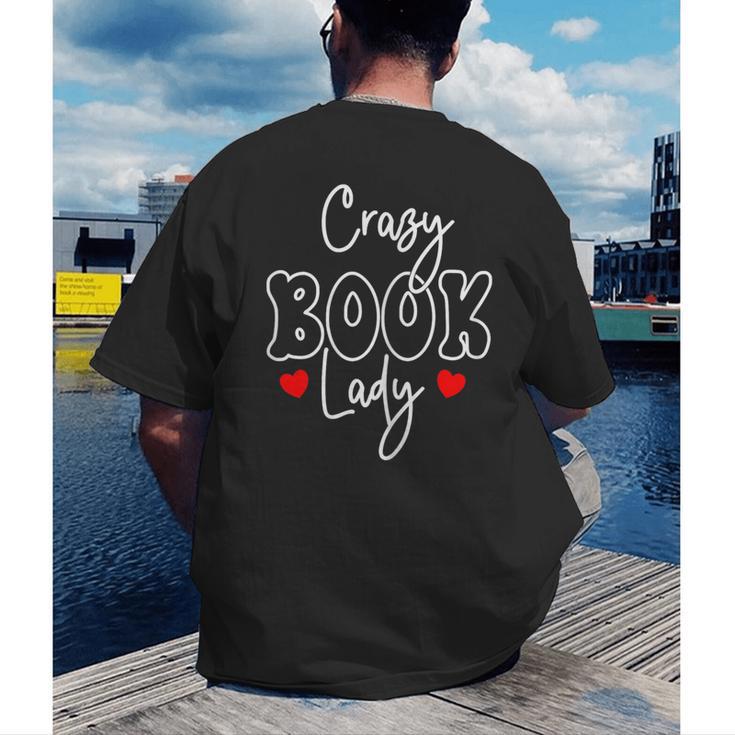 Crazy Book Lady Men's Back Print T-Shirt