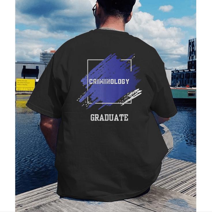 Criminology Graduation Graduated Degree University Student Men's Back Print T-Shirt