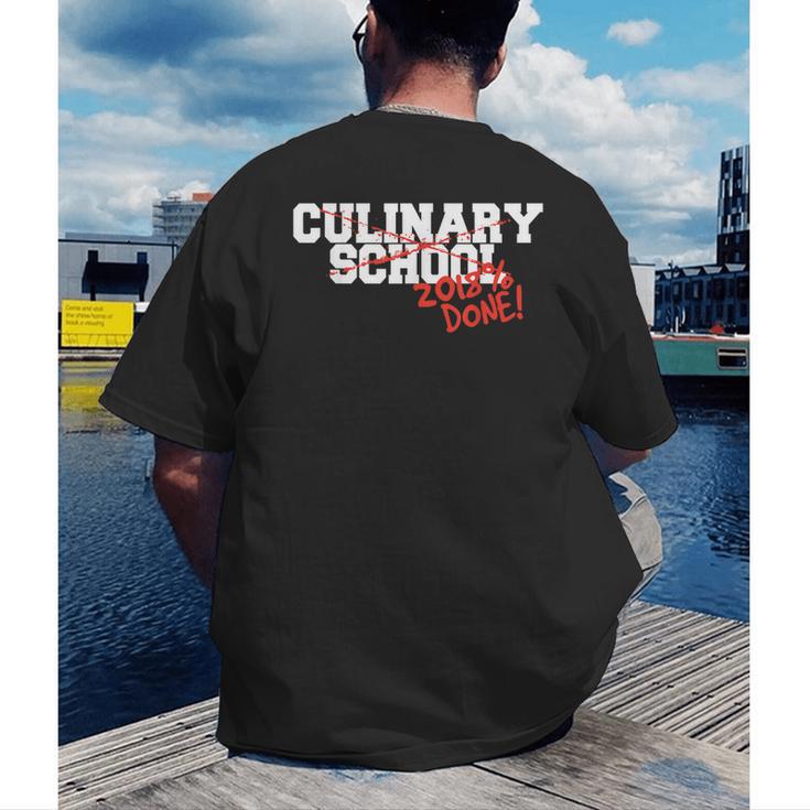 Culinary School Graduation Class Of 2018 Men's Back Print T-Shirt