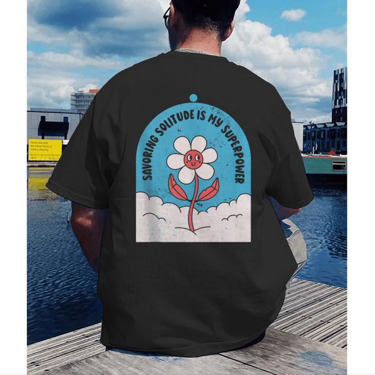 Cute Introvert Shy Teen Anti-Social Inner Strength Men's Back Print T-Shirt