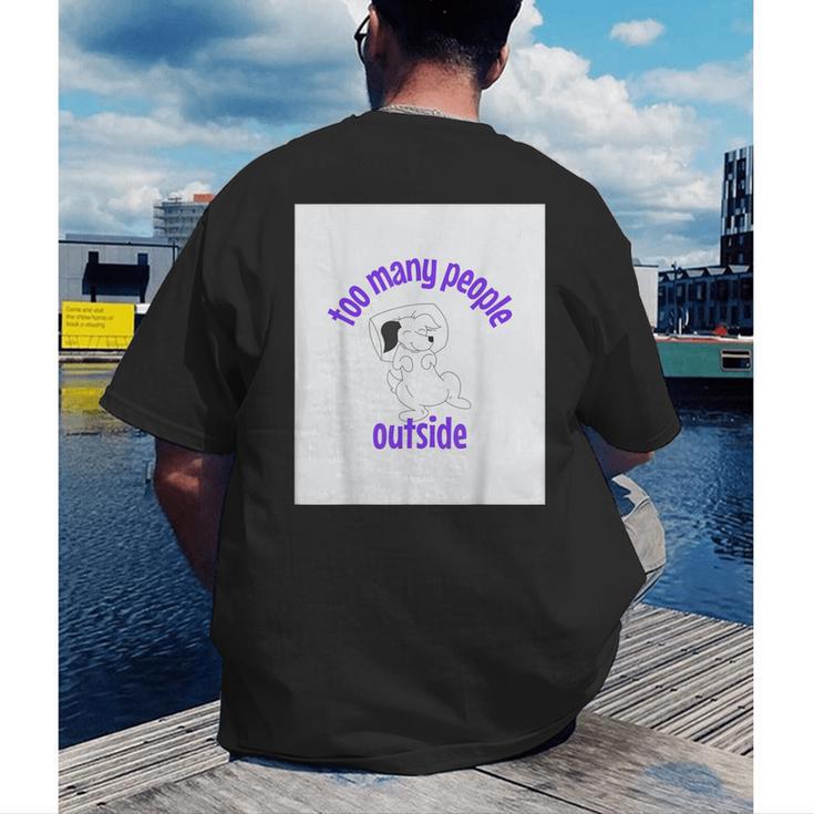 Cute Puppy With a Quote For Introverts Men's Back Print T-Shirt Cute Puppy With a Quote For Introverts Men's Back Print T-Shirt