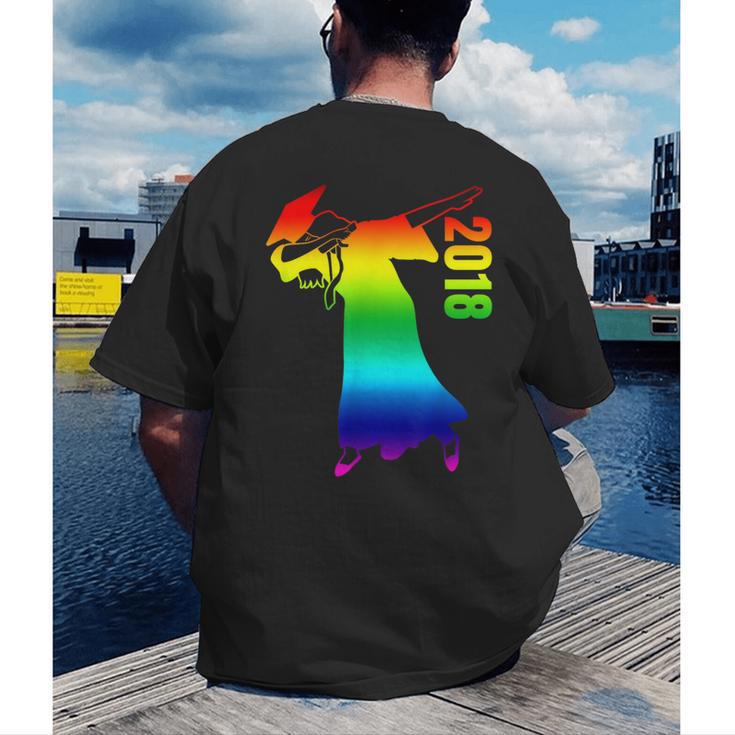 Dabbing Graduate 2018 Graduation Celebration Men's Back Print T-Shirt