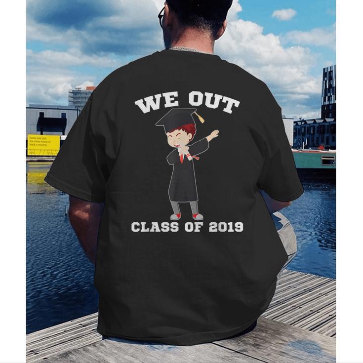 Dabbing Graduation Boy Class Of 2019 We Out Men's Back Print T-Shirt
