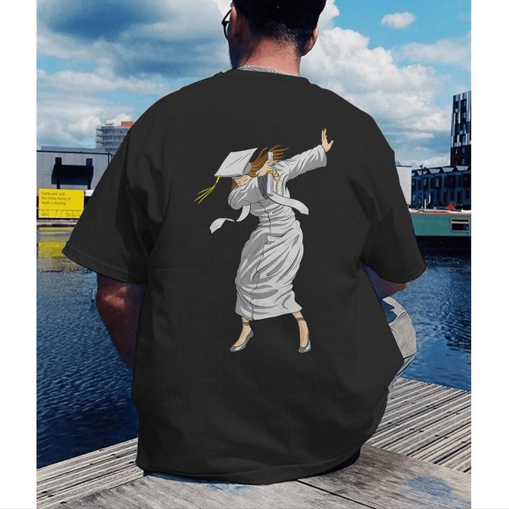 Dabbing Graduation Class Of 2025 Woman Graduation Men's Back Print T-Shirt