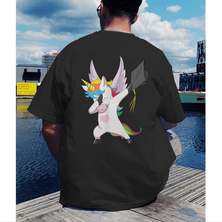 Dabbing Unicorn Graduation Class Of 2019 Women Men's Back Print T-Shirt