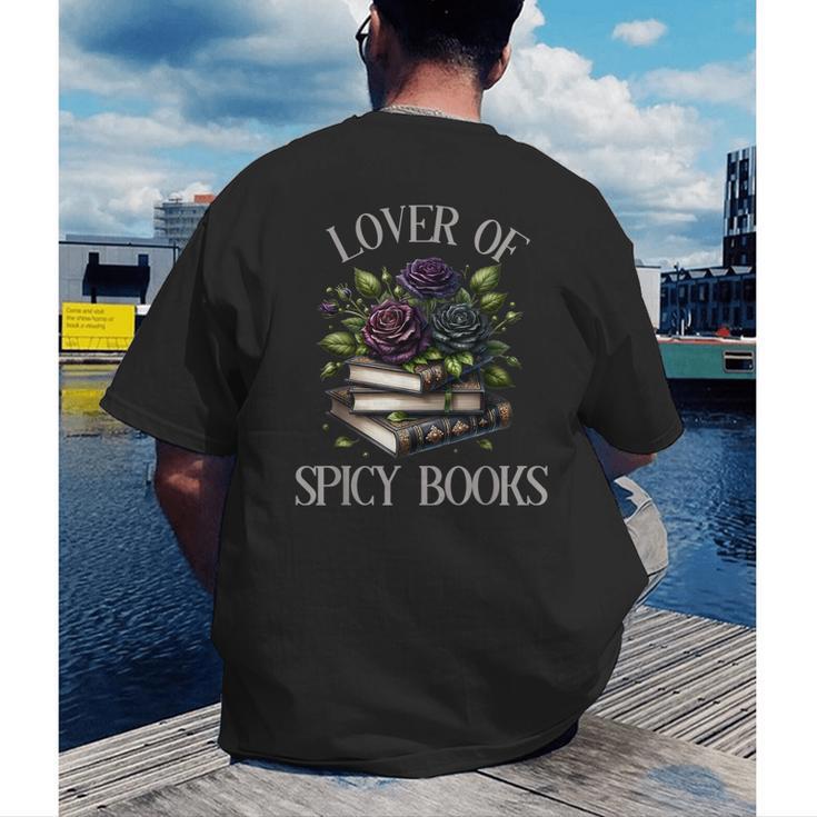 Dark Romance Book Lover Spicy Books Bookish Merch Morally Men's Back Print T-Shirt Dark Romance Book Lover Spicy Books Bookish Merch Morally Men's Back Print T-Shirt