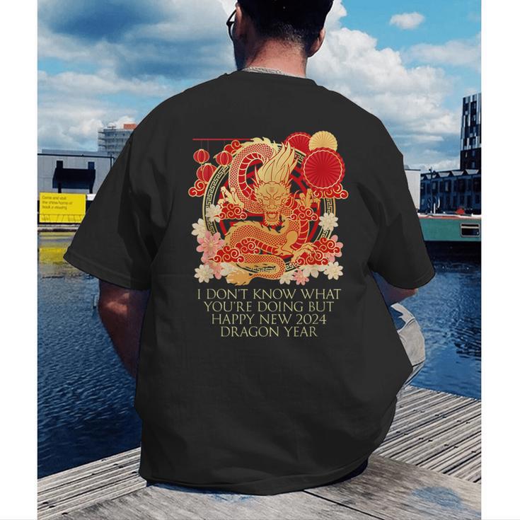 I Dont Know What Youre Doing Chinese New Year Introvert Men's Back Print T-Shirt I Dont Know What Youre Doing Chinese New Year Introvert Men's Back Print T-Shirt