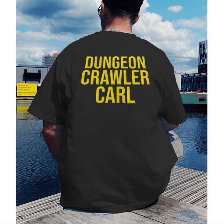 Dungeon Crawler Carl Yellow Text Logo LitRPG Series Book Men's Back Print T-Shirt