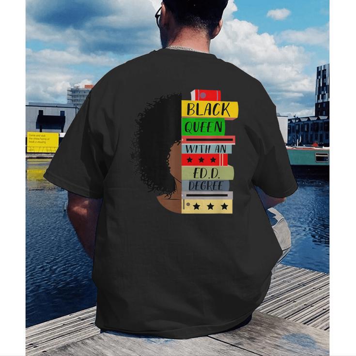 EdD Doctor Of Education Book Degree Doctorate Graduation Men's Back Print T-Shirt