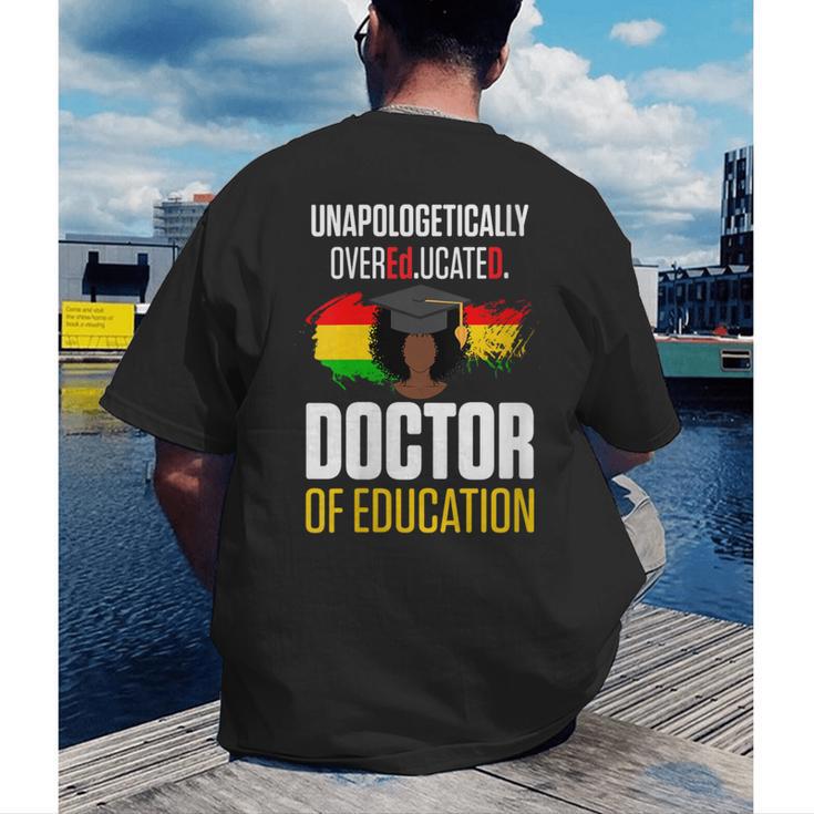 EdD Doctor Of Education Educated Doctorate Graduation Men's Back Print T-Shirt