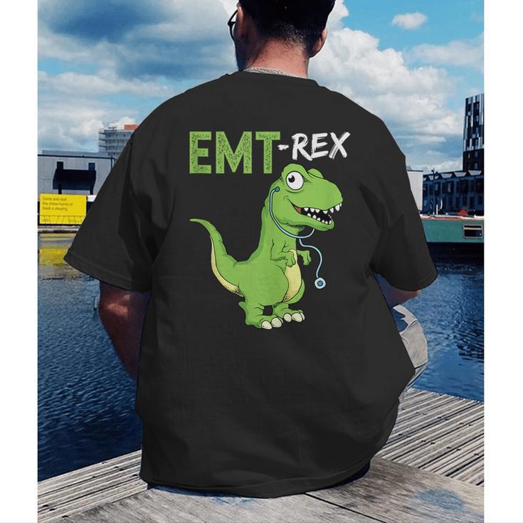 EMT Rex Paramedic Graduation Firefighter Men's Back Print T-Shirt