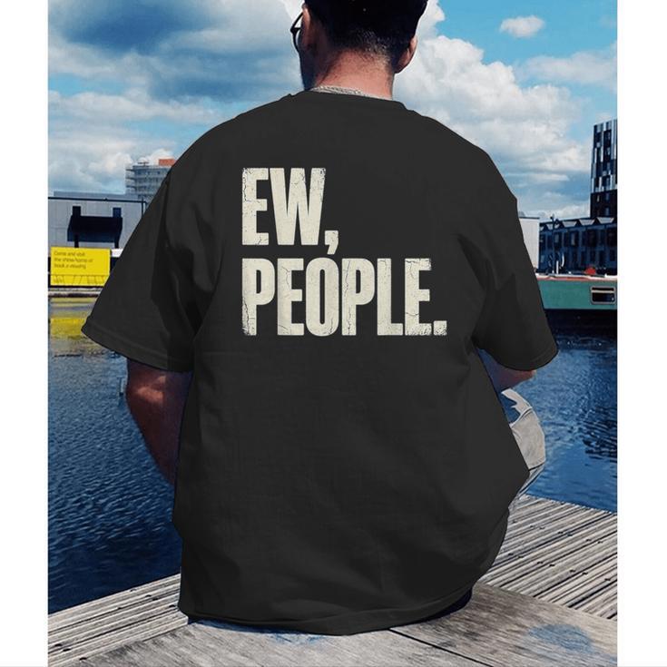 EW People Introvert Sarcastic Graphic Style Men's Back Print T-Shirt EW People Introvert Sarcastic Graphic Style Men's Back Print T-Shirt