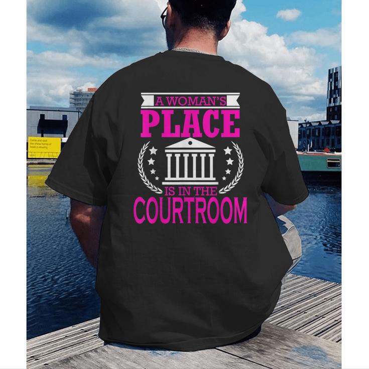 Female Lawyer Women Law Student Graduation Bar Exam Men's Back Print T-Shirt