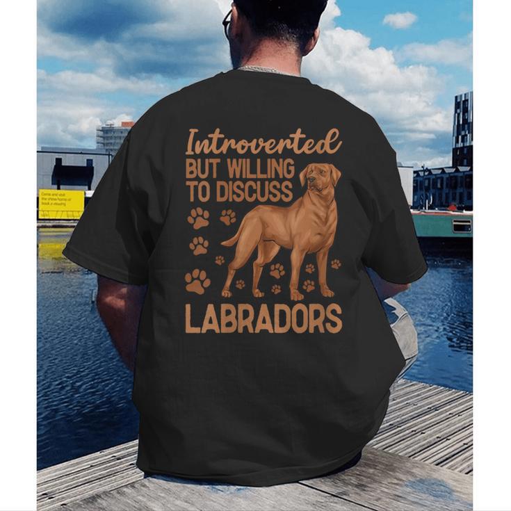 Fox Red Labrador Retriever Introvert Foxred Lab Men's Back Print T-Shirt