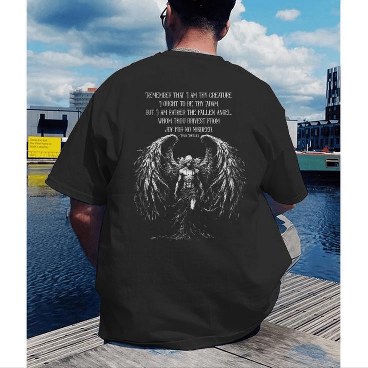 Frankenstein Quote Mary Shelley's Book For Men And Women Men's Back Print T-Shirt