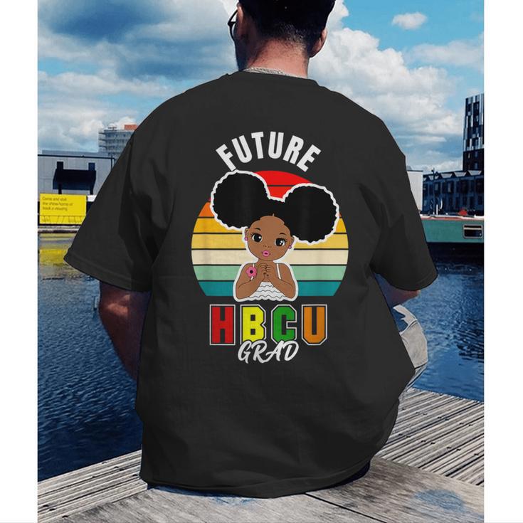 Future HBCU Grad Graduate Afro Girl College Graduation Men's Back Print T-Shirt
