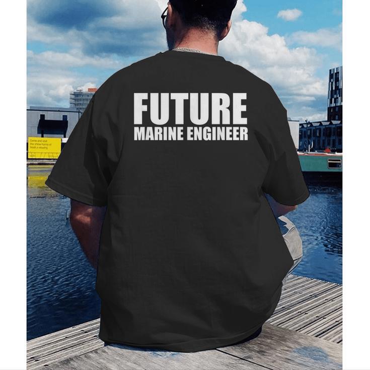 Future Marine Engineer College Graduate Graduation Men's Back Print T-Shirt