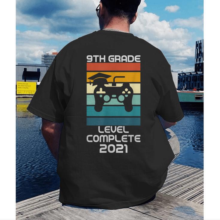 Gamer Graduation 2021 Retro 9th Grade Level Complete Men's Back Print T-Shirt