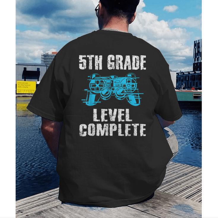 Gamer Graduation 5th Grade Level Complete Video Games Boys Men's Back Print T-Shirt