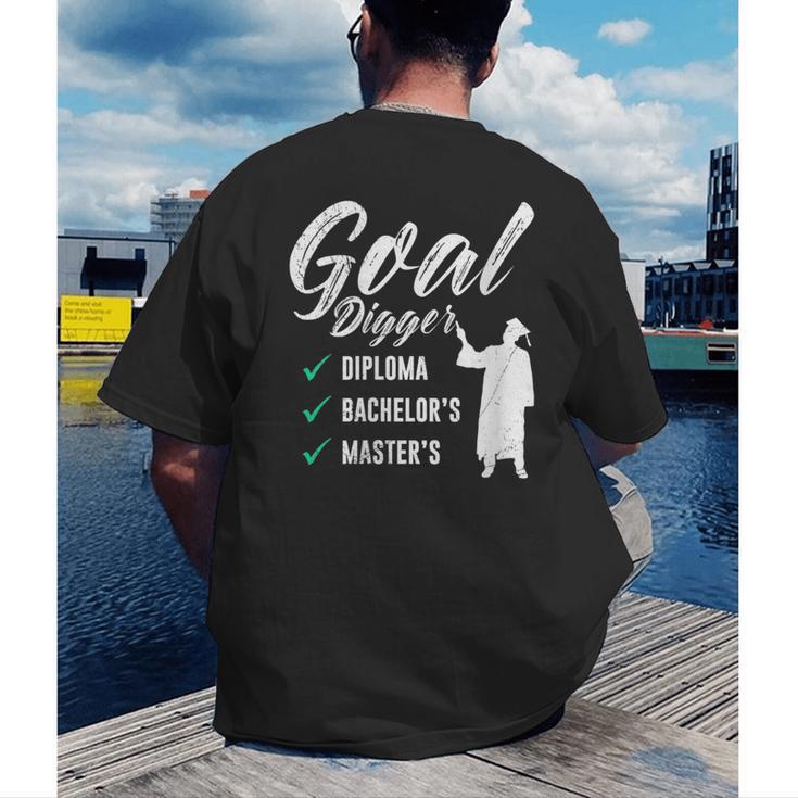 Goal Digger Diploma Master s Bachelor s Master Graduation Men's Back Print T-Shirt
